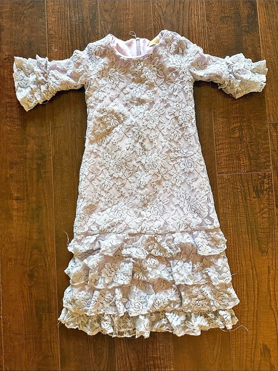 Nuggles Other - Nuggles girls Floral Lace Ruffle Dress size 4